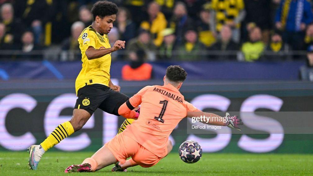 Karim Adeyemi gave Dortmund a first leg lead against Chelsea