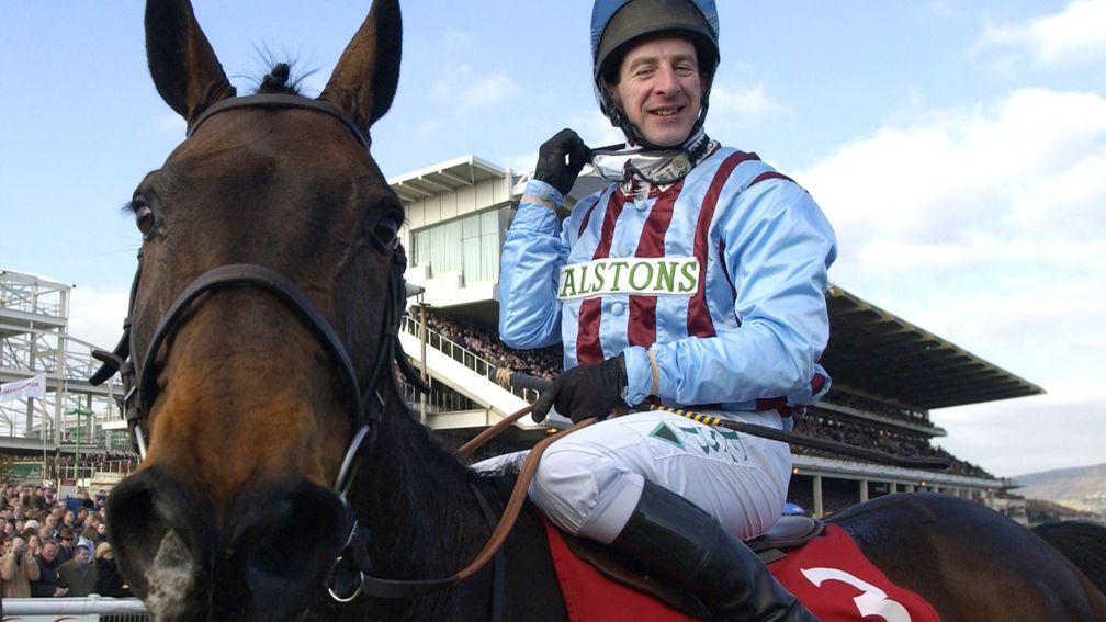 Culloty and Best Mate after the horse's second Gold Cup success in 2003