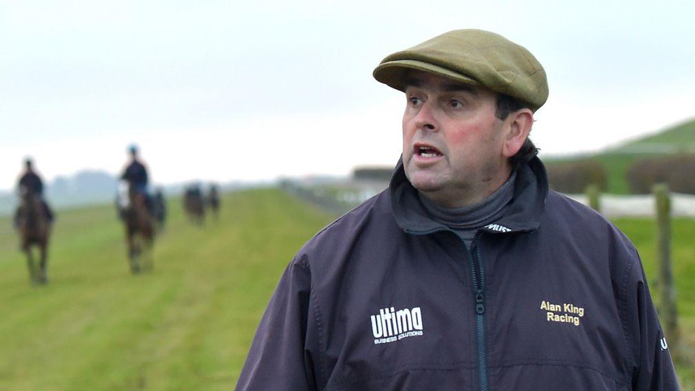 Alan King on the gallops at Barbury Castle