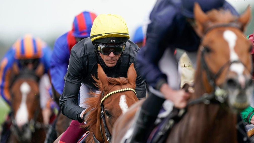 Frankie Dettori and Stradivarius during Saturday's Qipco Long Distance Cup