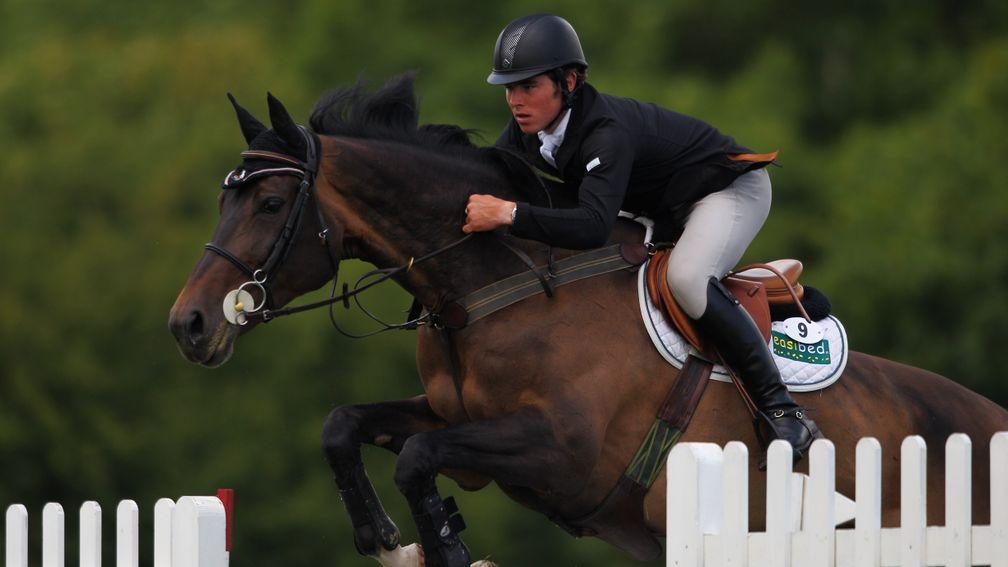 Joe Whitaker competing for Great Britain at the British Jumping Derby meeting