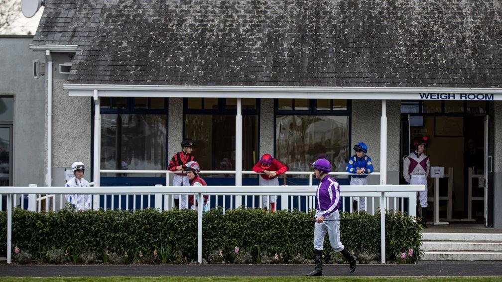 Jockeys keeping a respectable distance ahead of the Madrid Handicap at Naas