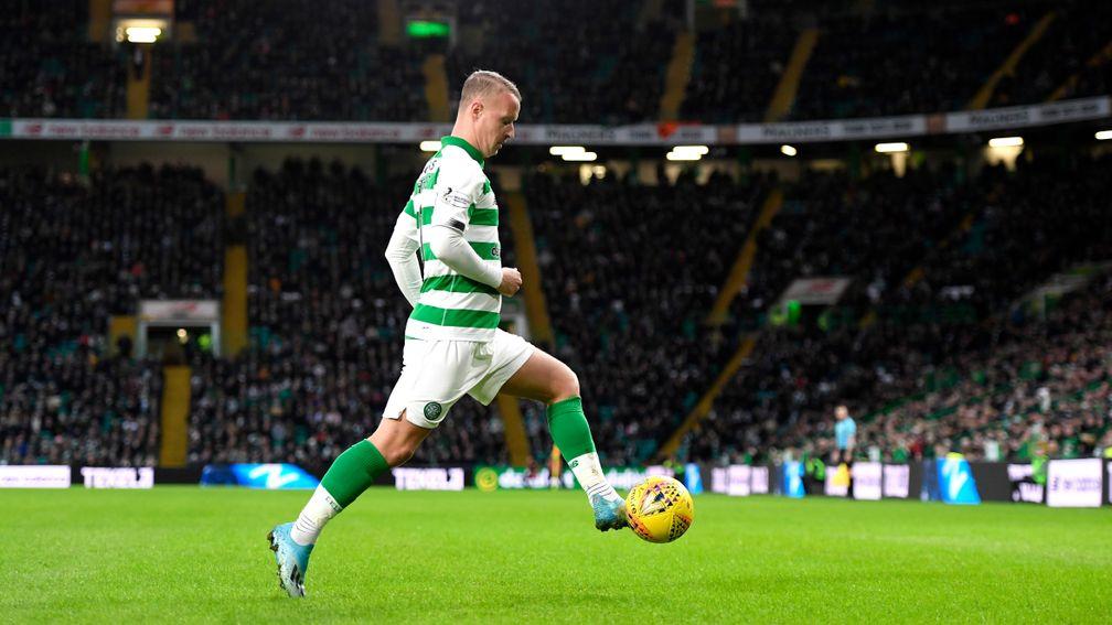 Leigh Griffiths of Celtic in action against Ross County