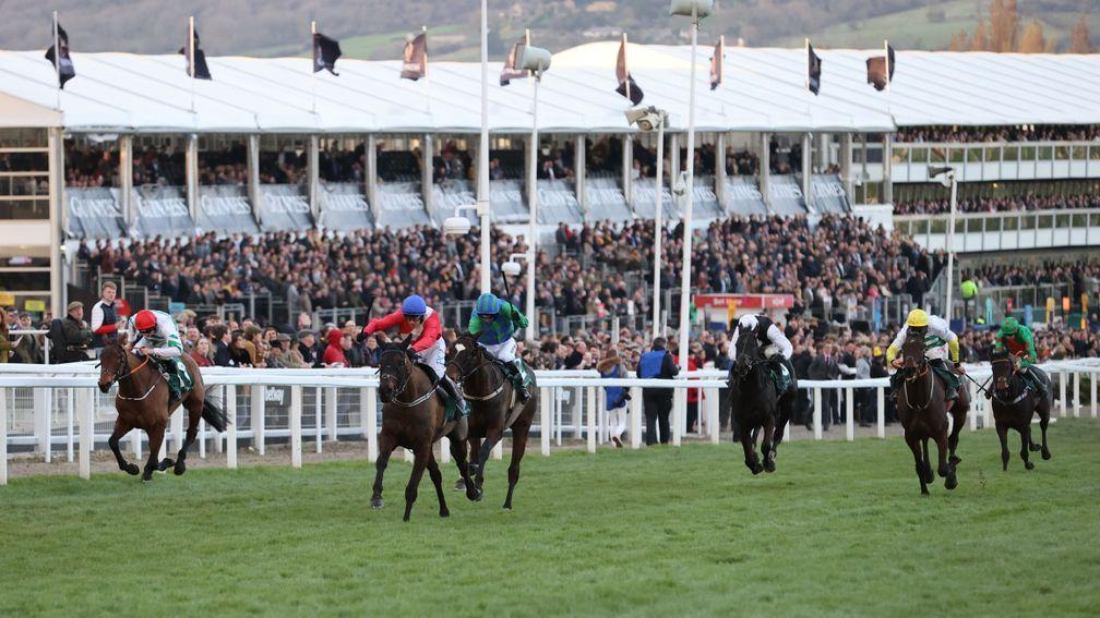 Queens Brook (left) finishes third in this year's Champion Bumper. Expect the Morans to have many more festival runners in 2021