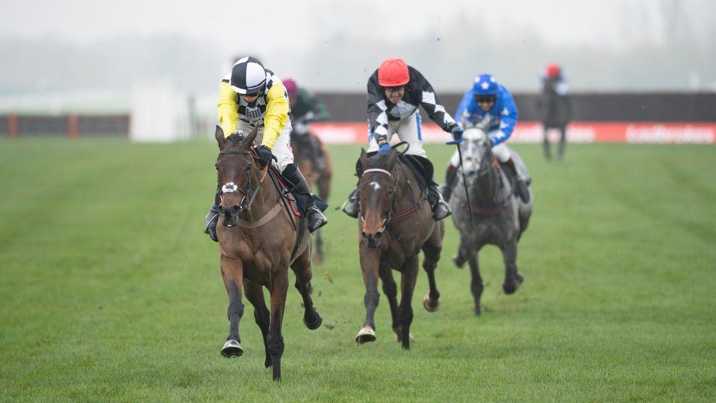 Next Generation (Harry Cobden) wins the John Francome Novicesâ Chase from One For The Team (Tom Scudamore)Newbury 28.11.20 Pic: Edward Whitaker/Racing Post