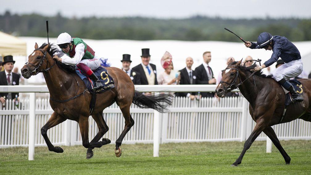 Without Parole surges home to win the St James's Palace Stakes