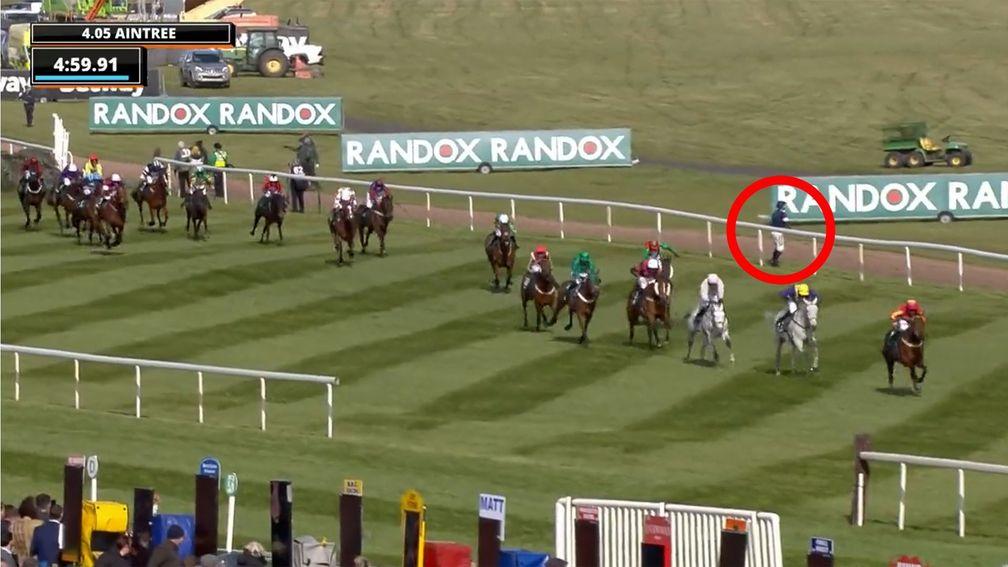 James Bowen (circled) can be seen cheering home his brother Sean aboard Mac Tottie