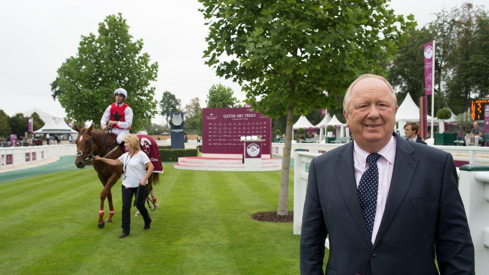 Trainer Ron Harris after Just Glamorous won the Prix du Petit Couvert at Chantilly in 2016