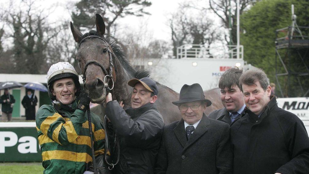 Joe Crowley with AP McCoy and JP McManus after the success Firth Of Forth at Leopardstown in 2005