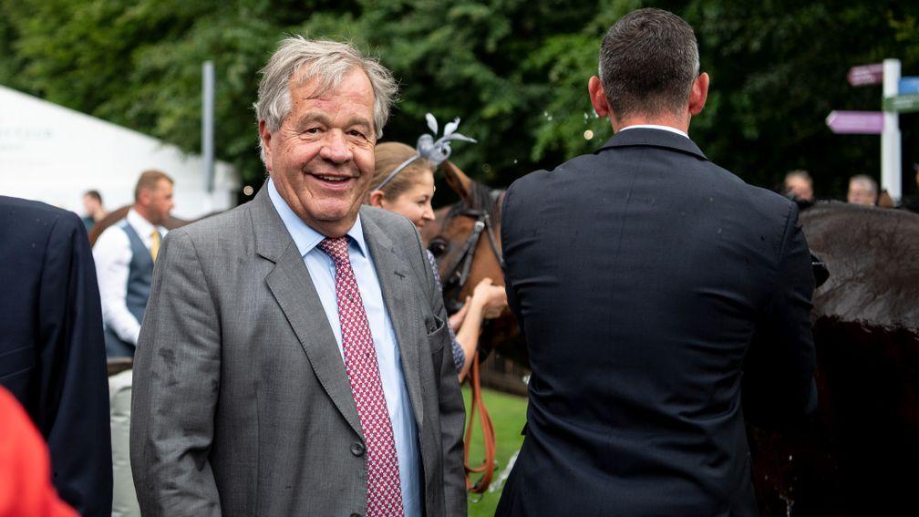Sir Michale Stoute after Veracious had won the Falmouth StakesNewmarket 12.7.19 Pic: Edward Whitaker