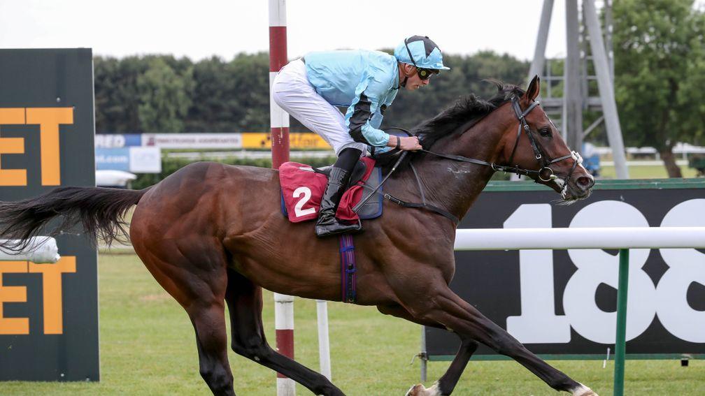 CALIBURN and James Doyle win at Haydock Park 13/6/18Photograph by Grossick Racing Photography 0771 046 1723