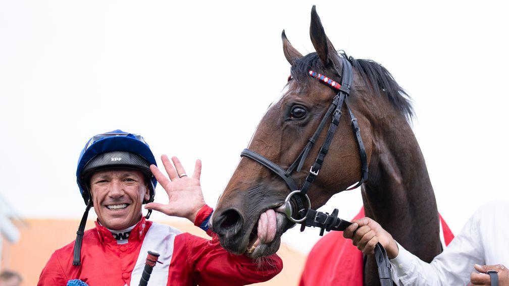 Inspiral (Frankie Dettori) after the Sun Chariot Stakes