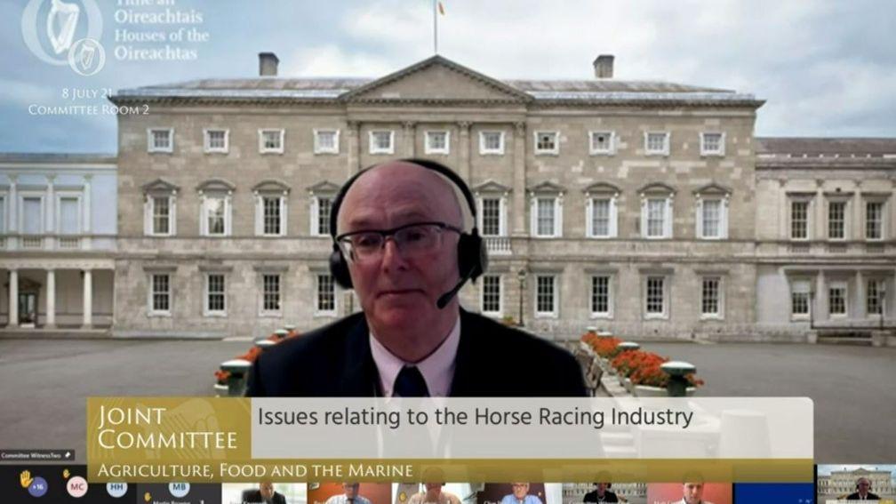 Denis Egan: answered questions at Thursday's Oireachtas Agriculture Committee hearing