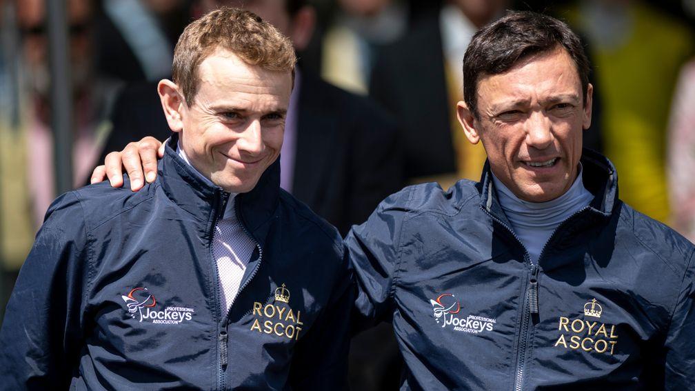Ryan Moore (left) Frankie Dettori (right): in action at the Saudi Cup meeting