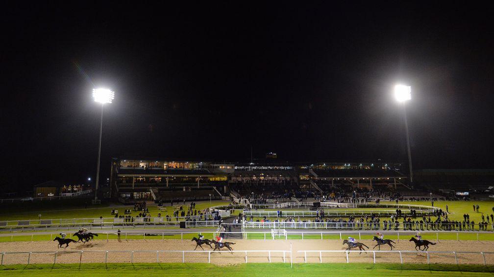 Racing under the floodlights at Newcastle