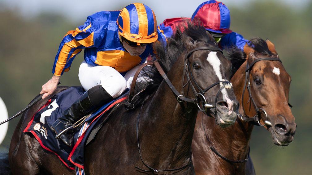 Auguste Rodin stays on best to land the Irish Champion Stakes