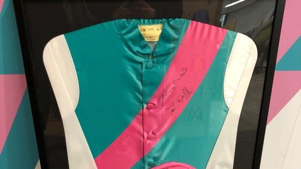 Silks worn by Tom Queally when riding the legendary Frankel