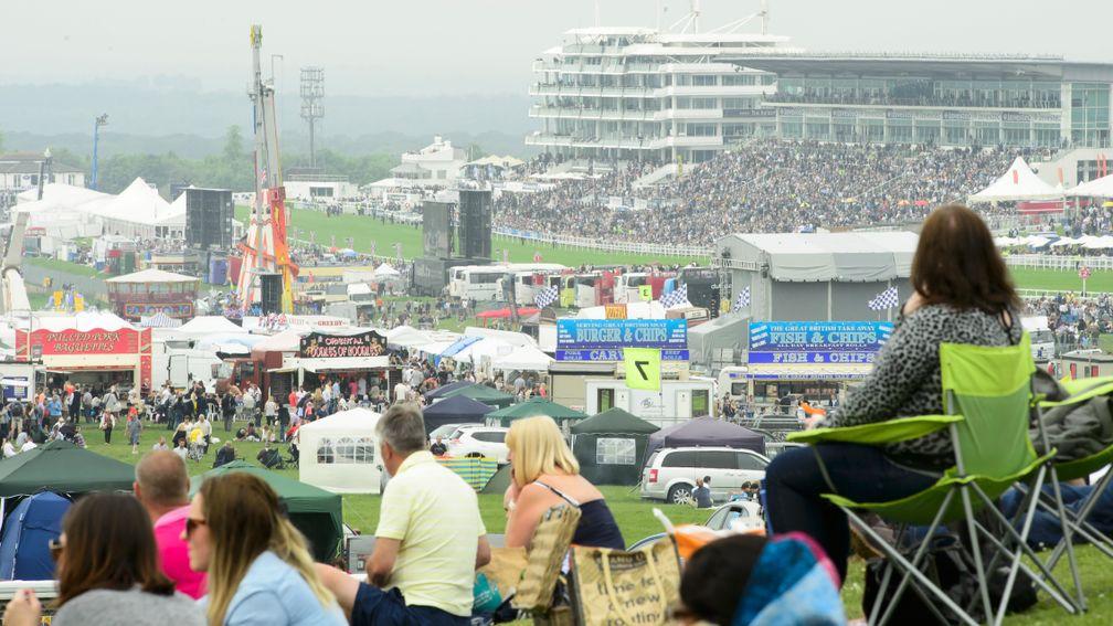 Epsom's Hill enclosure on Derby day