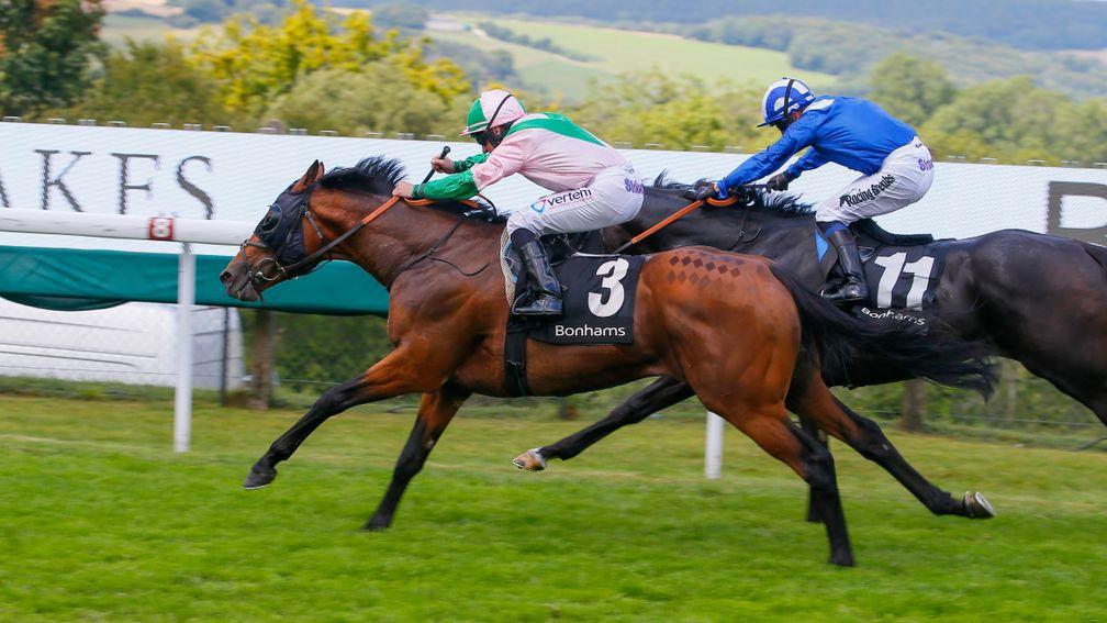 Duke Of Hazzard: beating Turjomaan in the Group 3 Thoroughbred Stakes at Goodwood last August