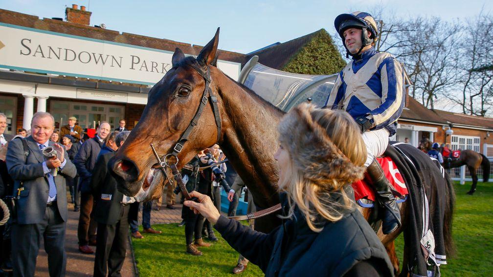 Captain Guy Disney returns to a hero's welcome after a historic win on Rathlin Rose in last year's Royal Artillery Gold Cup