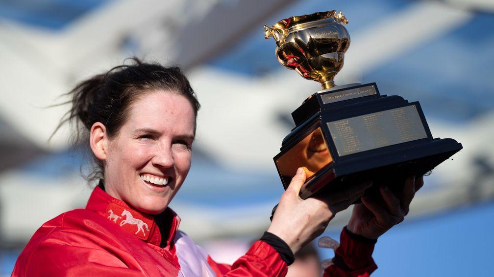 Rachael Blackmore with the Gold CupCheltenham 18.3.22 Pic: Edward Whitaker