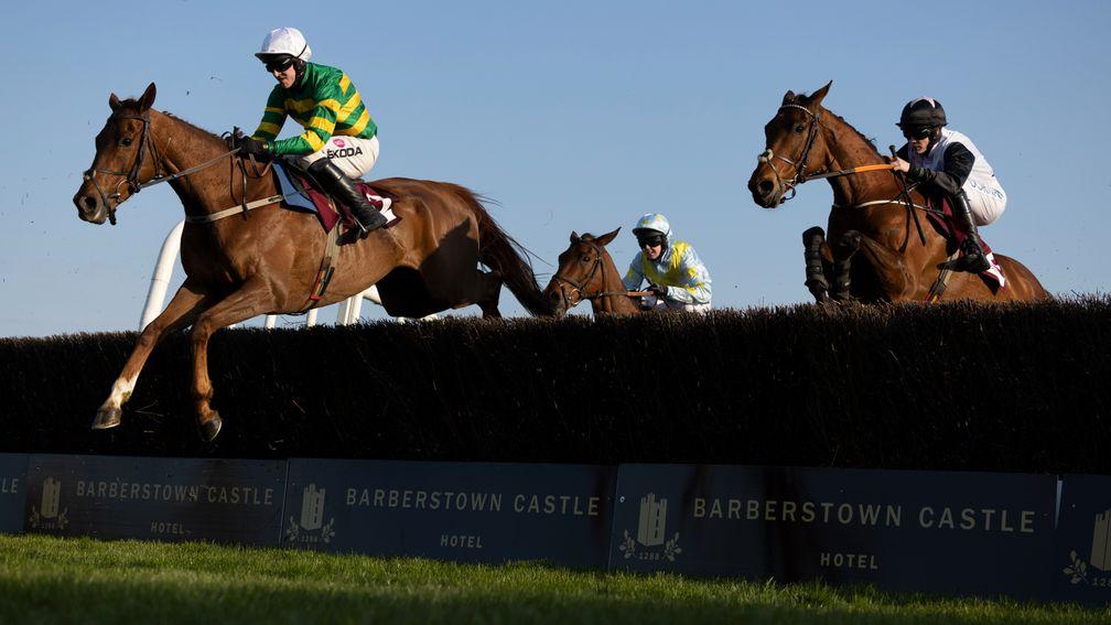 Capodanno and Mark Walsh jumps when winning the Dooley Insurance Group Champion Novice Chase (Gr.1) Punchestown FestivalPhoto: Patrick McCann/Racing Post26.04.2022