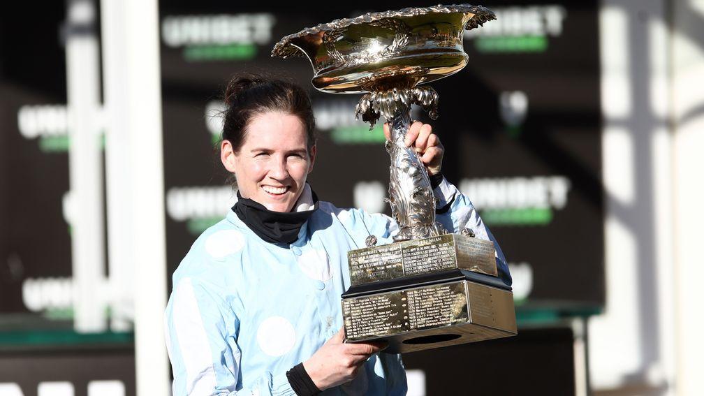 Rachael Blackmore: continued her excellent week with victory in the Mares' Novice Hurdle