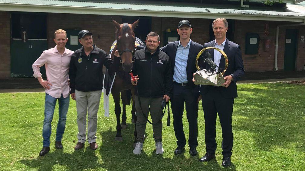 The Redzel team celebrate with the Everest trophy