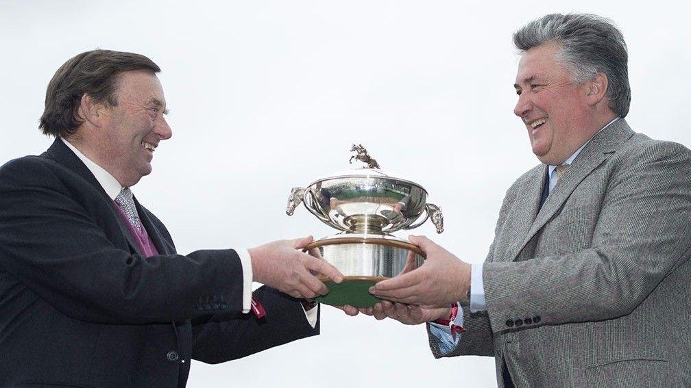 Nicky Henderson (left) and his great rival Paul Nicholls