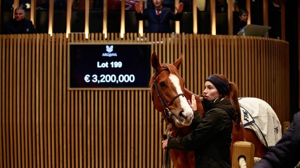 Malavath eyes up the audience as she sells for €3.2 million
