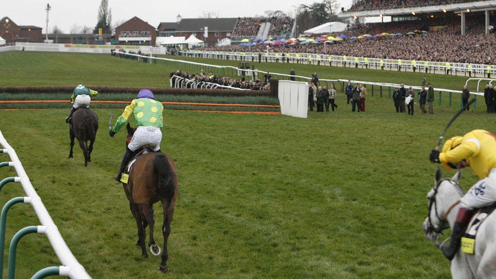 Denman thunders relentlessly up the Cheltenham hill at the end of a gob-smacking performance