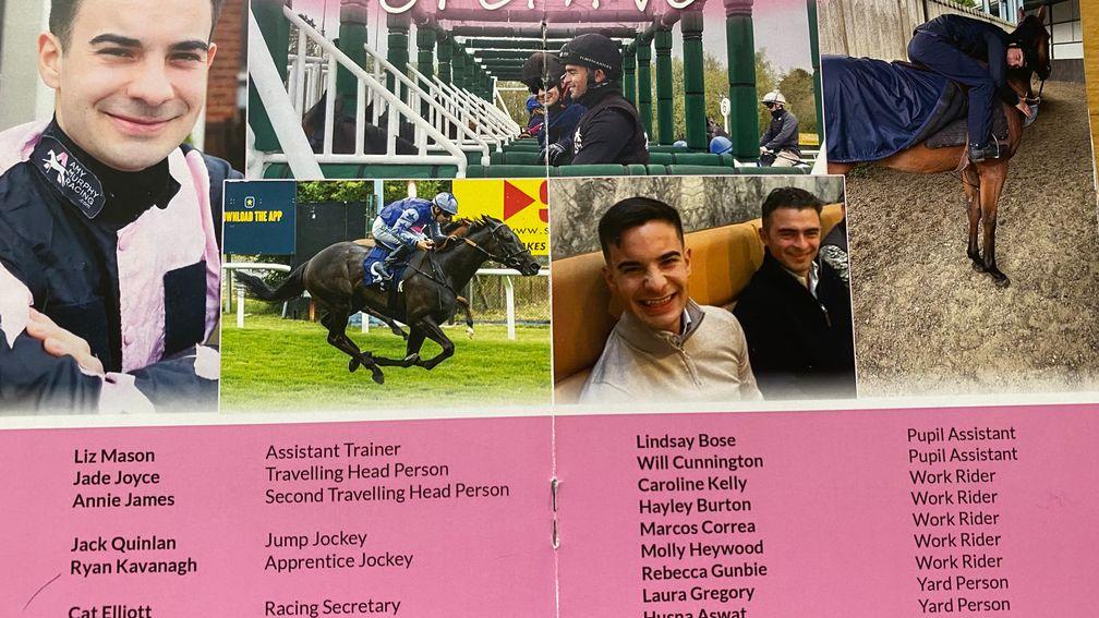 The owners' day brochure featured a centrepage spread on Stefano Cherchi