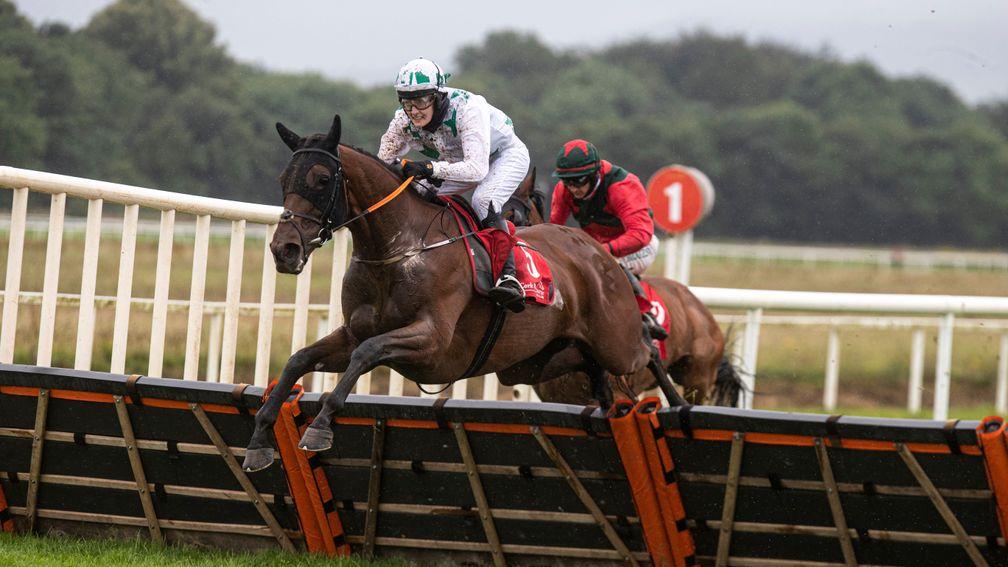 Hattie Amarin and Niamh Fahey land the first division of the mares handicap hurdle at Cork