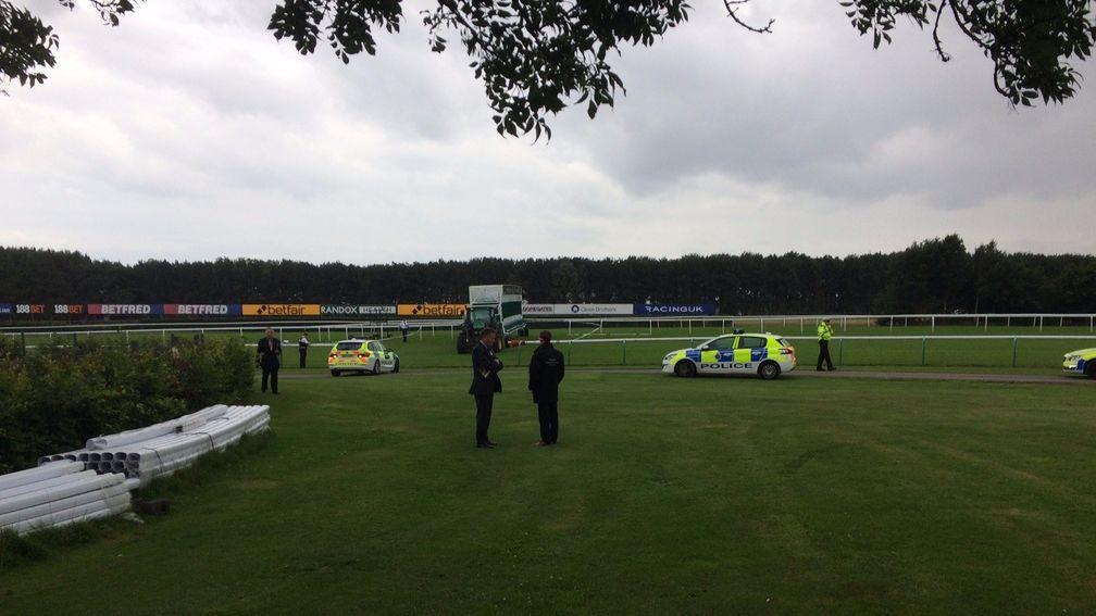 The police arrived at the scene at Haydock