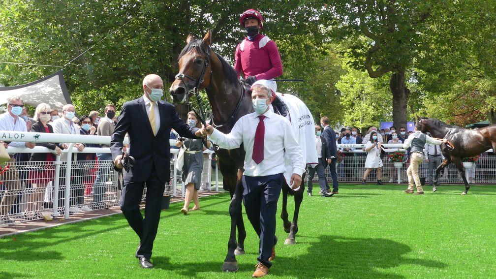 Frankie Dettori and Mishriff return after scoring in the Prix Guillaume d'Ornano at Deauville