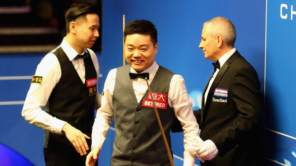 Ding Junhui is picture of happiness at the Crucible this year