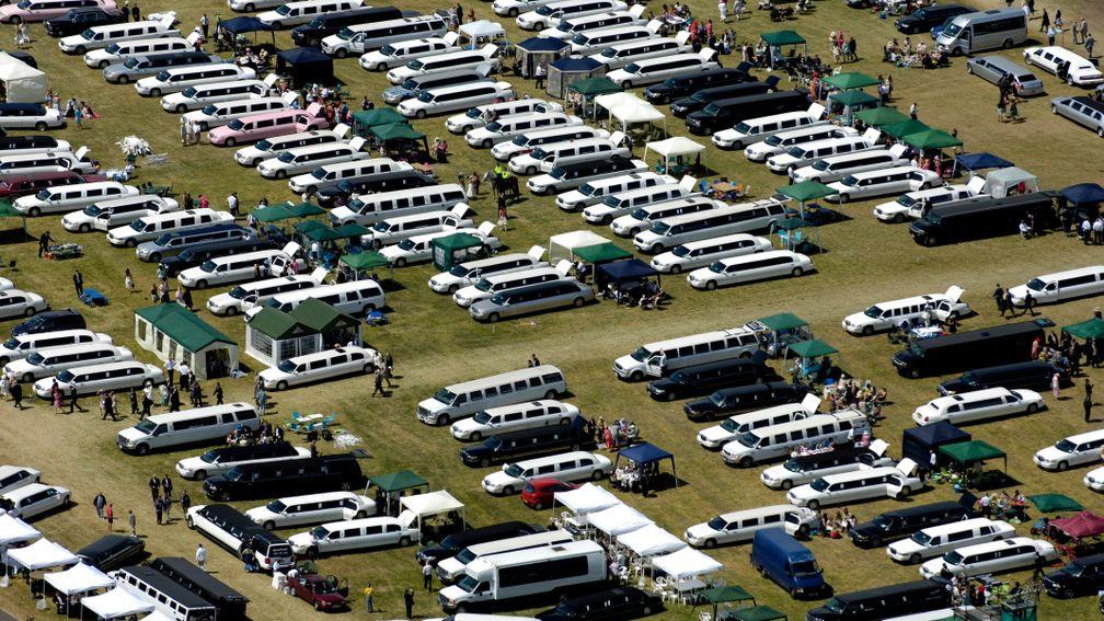 A field of stretch limousines in 2006