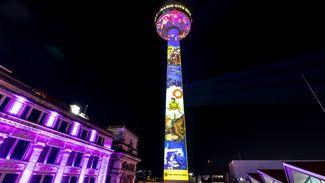 William Hill light up Liverpool city centre with Grand National film projected on to St Johns Beacon